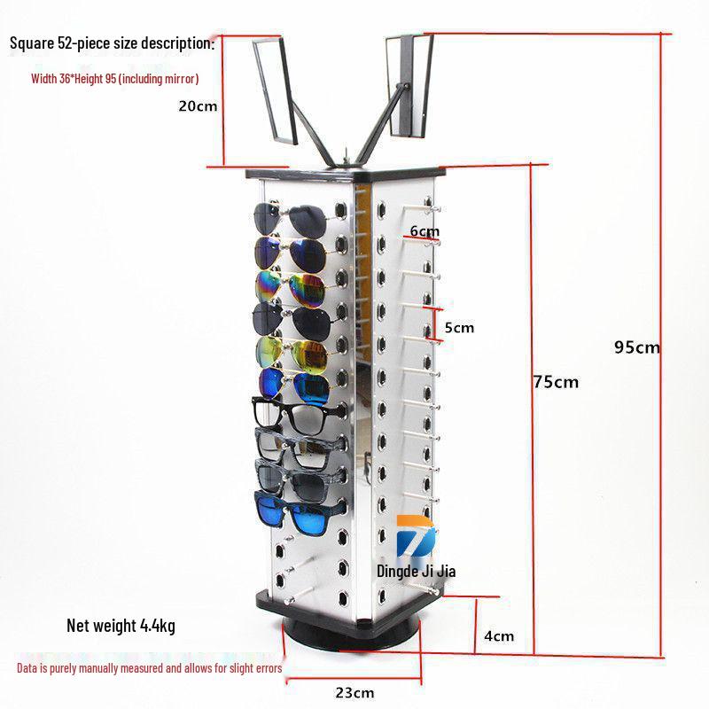 Rotatable Eyeglass Display Stand – Round Tabletop for Sunglasses and Frames