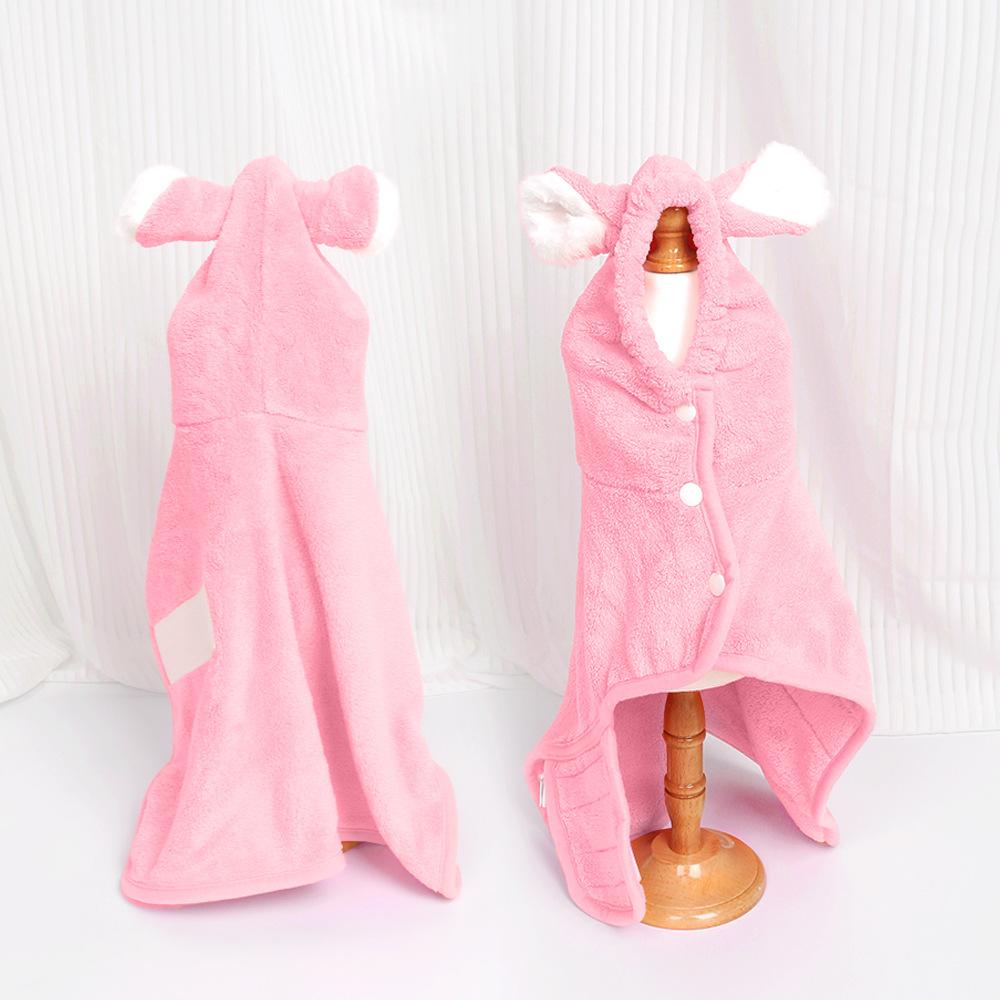 Asciugamano Assorbente per Cani, Accappatoio con Cappuccio ad Asciugatura Rapida, Asciugamano da Bagno Speciale per Bichon Frisé, Indossabile per Cuccioli e Cani Piccoli