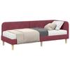 L Shaped Corner Bed Frame Burgundy 31.5  X 78.7  (80 X 200 Cm) Fabric