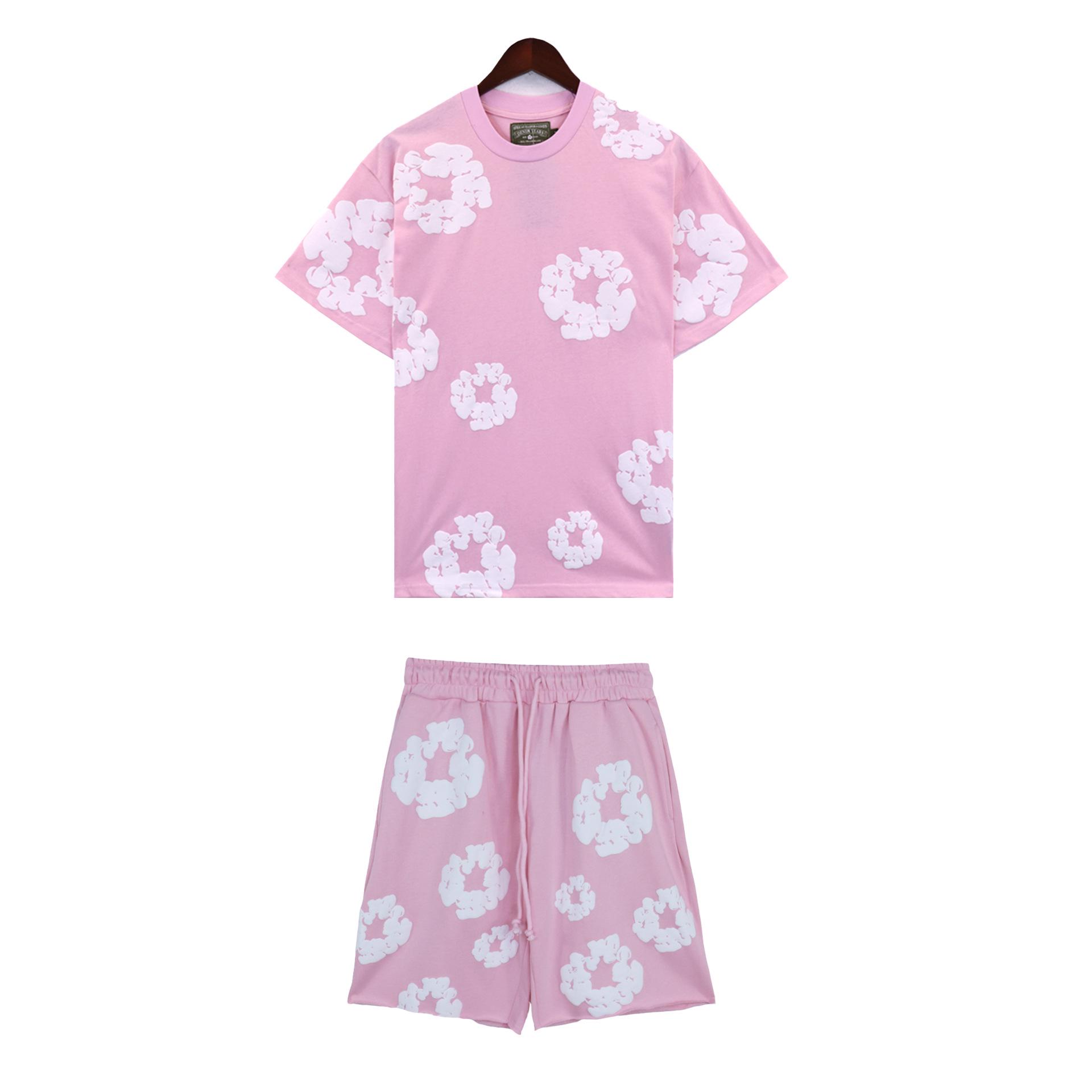 

Повседневная свободная футболка с круглым вырезом и принтом из денима и хлопка на весну/лето M (European Size)