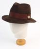 Yunibeosyeolkemiseuteuli Edgecut Brown Wool Fedora
