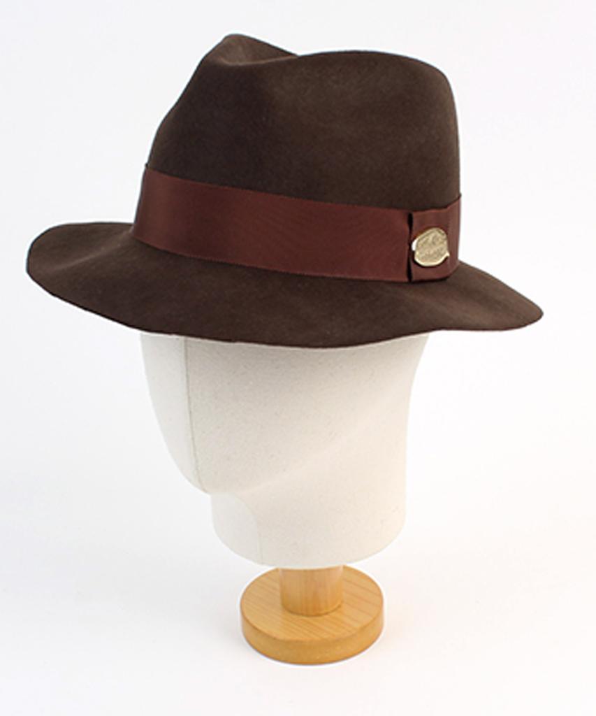 Yunibeosyeolkemiseuteuli Edgecut Brown Wool Fedora