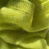 Women's Fluorescent Green V-Neck Mohair Sweater - Cozy Spring/Autumn Knitwear 2025