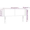 VidaXL Tête de Lit à LED Meuble de Chambre à Coucher Accessoire de Lit Double Tête de Cadre de Lit Intérieur Gris Foncé 3123005
