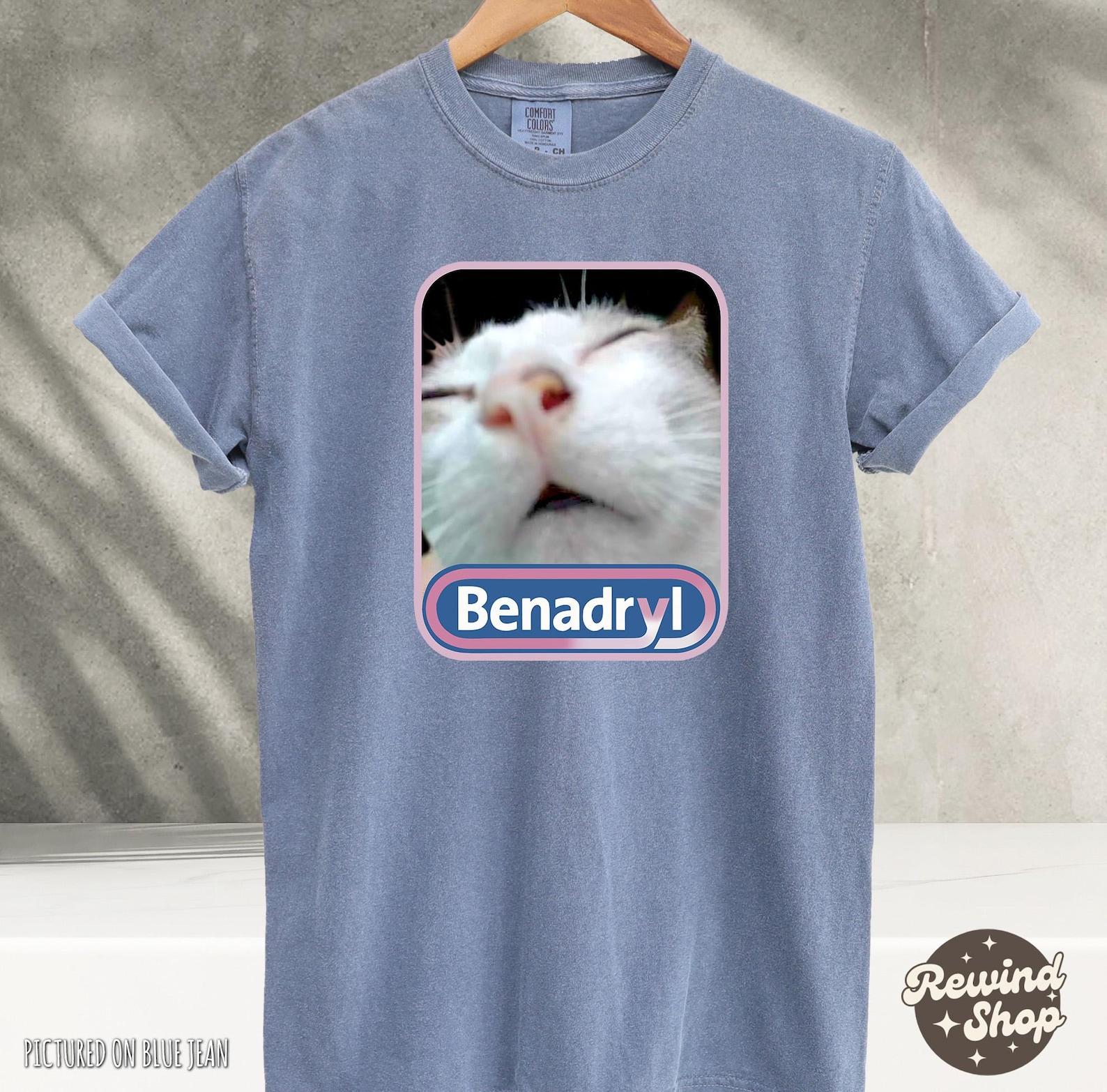 Funny Allergy Cat Shirt, Meme Cat TShirt, Gift for Cat Lovers, Funny Meme Shirts, Cat Lover Gift, Cat Tshirt S