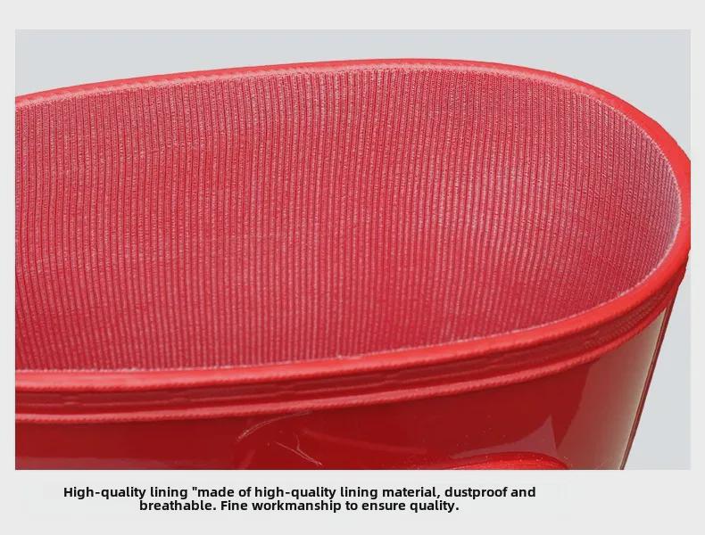 Women's Waterproof Non-Slip Fashion Rain Boots - Spring/Summer Korean Style, Wear-Resistant Solid Color