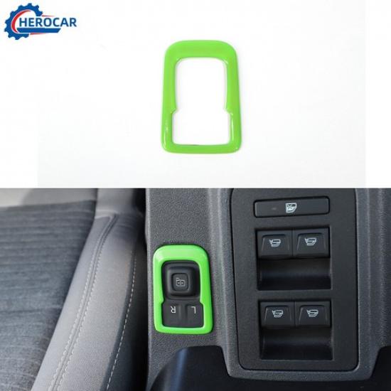 ABS Rearview Mirror Button Adjust Decor Cover Trim For Ford Bronco Light Green
