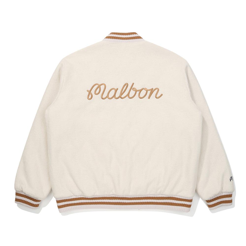 Malbon Golf Wool Brand Padded Jacket Ivory (Man)