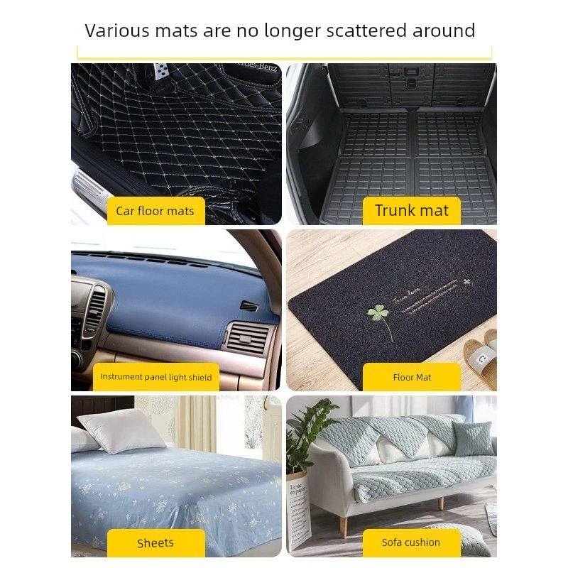 Car Foot Mat Invisible Magic Tape Handy Gadget Buckle Non Slip High Temperature Resistant Double-Sided Adhesive Velcro Car Adhesive Patch