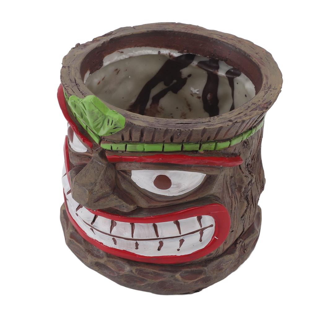 Totem Skulptur Planterkruka Harts UV-säker dekorativ blomkruka för inomhus utomhus färgglad