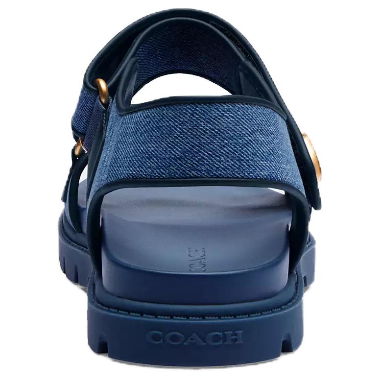 Coach Brynn Round Toe Velcro Strap Sandals Women Sandals Blue CT196-DEB