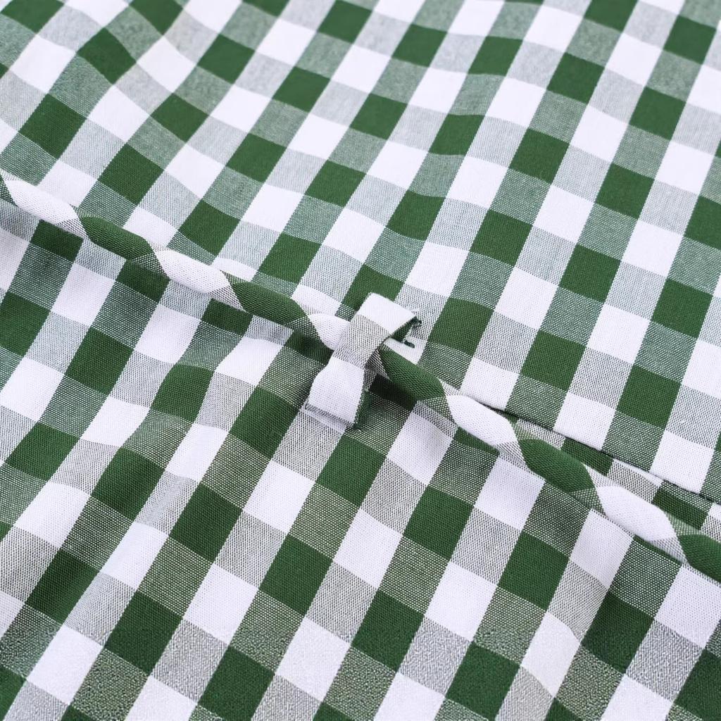 Explosive spring new French elegant temperament small plaid shirt slim-fit dress