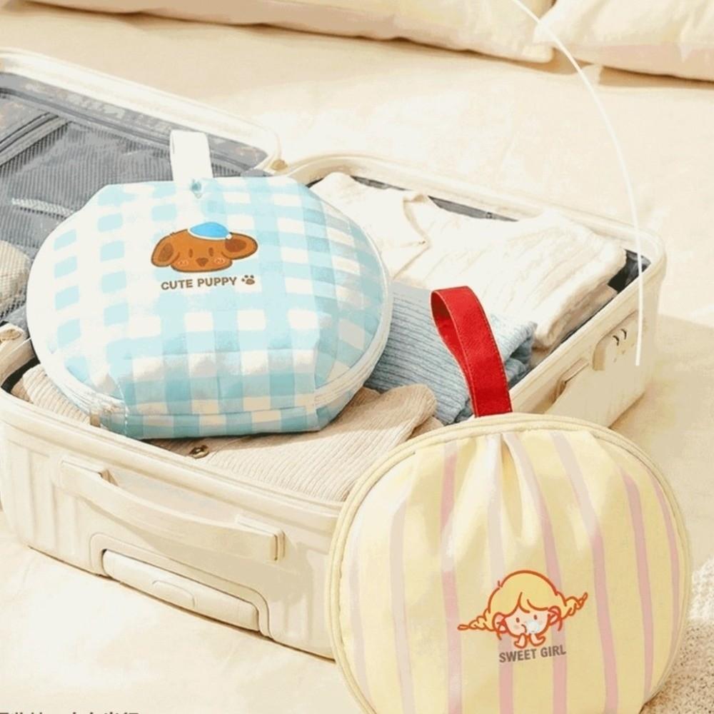Portable Travel Bra Organizer Cartoon Lightweight Underwear Storage Bag Divided Grids Durable Lingerie Organizer Pouch