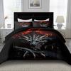 2/3Pcs Mysterious Dragon Print Duvet Cover Set King Queen Size Polyester Bedding with Pillowcases Machine Washable for Bedroom
