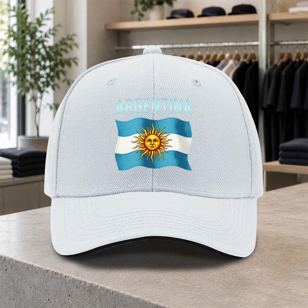 Argentina Flag Pattern Unisexs Sandwich Cap Casual Duckbill Baseball Hat Trendy Gift for Weddings Parties Birthdays