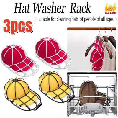 3pcs Hat Washer Rack Cap Washing Cage Baseball Cap Washers Hat Cleaner/Keeper/Shaper/Holder,Anti Deformation Hat Protector Frame
