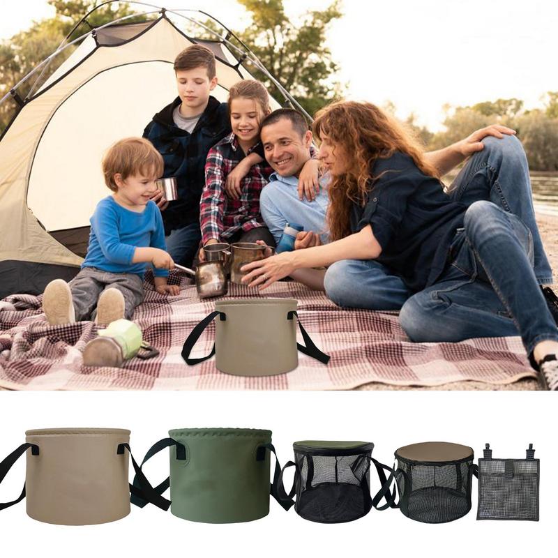 Foldable Bucket 20L Wash Bucket Multifunctional Container With Handle Lightweight Basin For Outdoor Washing Gardening