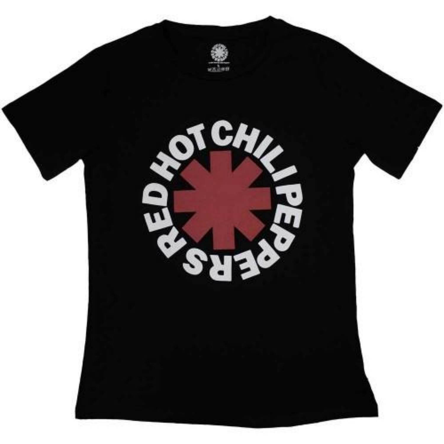 Женская Классическая Футболка Red Hot Chilli Peppers с Астериском S чёрный