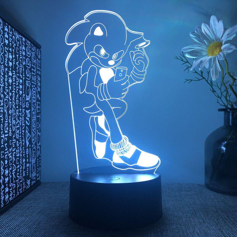 Lamp 3d Led Night Light Acrylic Touch Cartoon Character Table Desk Gifts