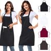 Unisex Verstellbare Schürzen Schwarz Gastronomie Kochschürze Mode Kochschürze Friseur