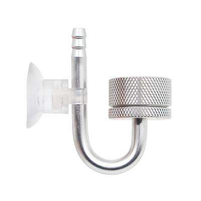 Aquarium CO2 Diffuser Solenoid Regulator CO2 System Atomizer Fish Tank Bubble Atomizer Reactor for Plant with Suction Cup Silver