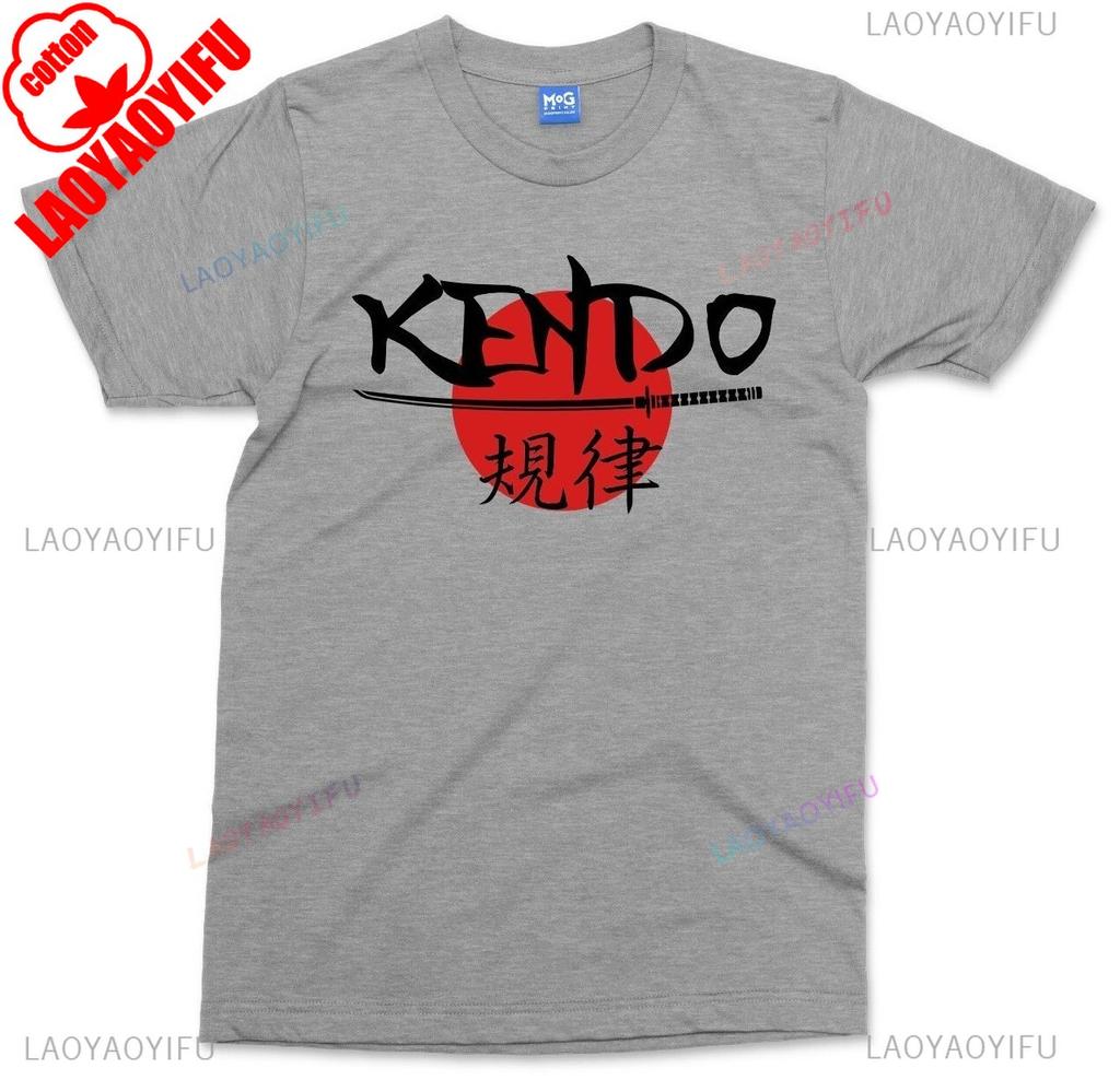 Kendo Samurai Spirit Japanese Sword Martial Arts Gift Japan Sun Flag Tees Summer Fashion Casual Comfortable Soft Cotton Tshirt