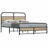 VidaXL Bed Frames Without Mattress 140x200 Cm Smoked Oak Engineered Wood 4100375