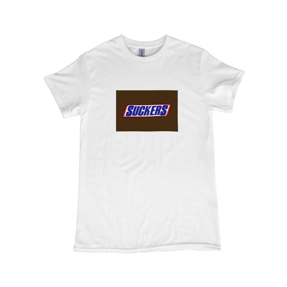 

SUCKERS Tshirt Funny Parody Chocolate Bar Novelty Tee 137 2XL