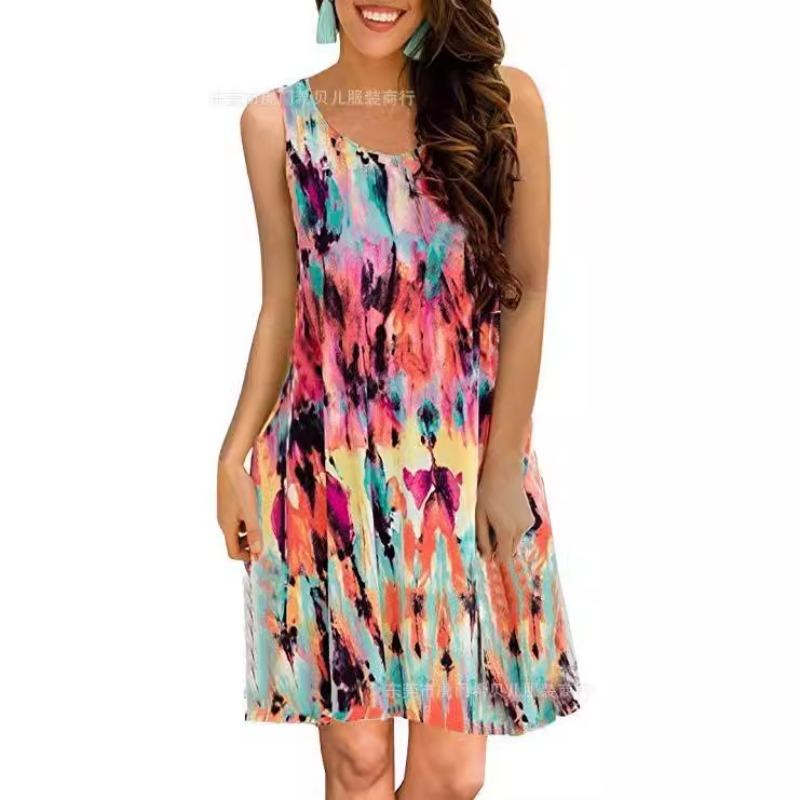 Dress Floral Dress Women'S 2D Digital Printing Factory