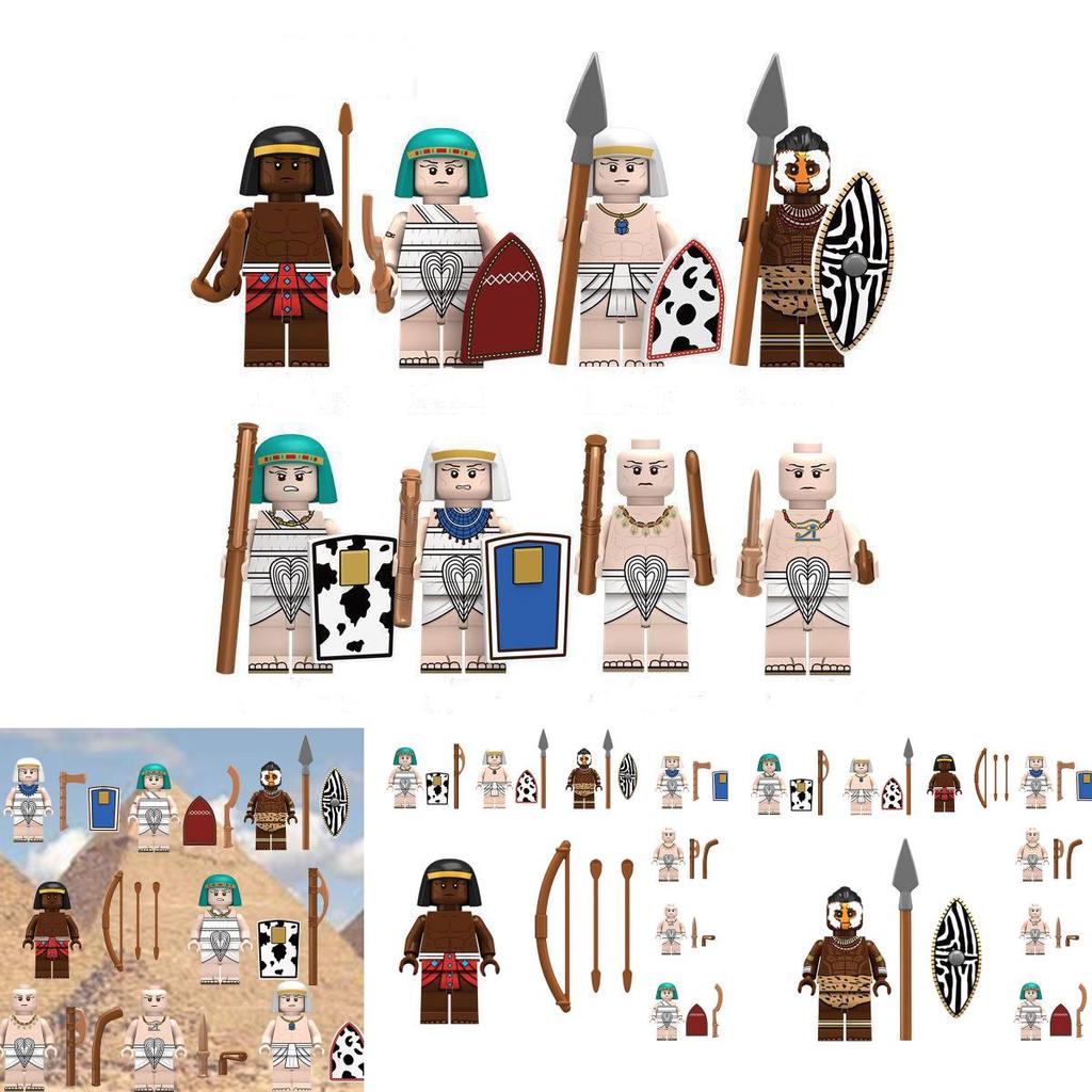 Children's Assembly Toy Intelligent And Educational Egyptian Spear Infantry Pharaoh Guard Building Blocks