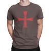 Herren T-Shirt Distressed Kreuzritter Templerorden Kreuz T-Shirts Premium Baumwolle T-Shirt Rundhals T-Shirt Kurzarm Kleidung Übergröße