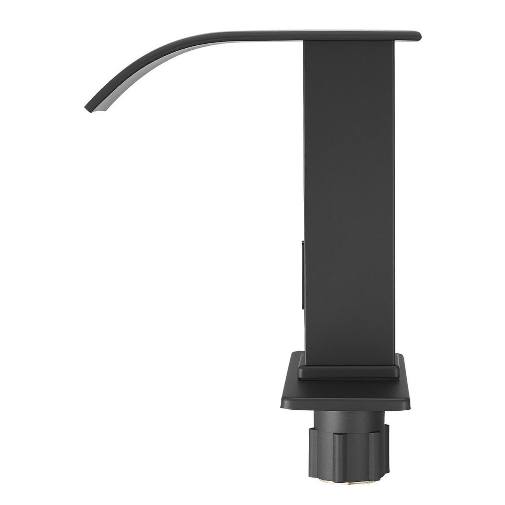 Touchless Bathroom Sink Faucet, Automatic Motion Sensor Waterfall Restroom Toilet Faucet with Hole Cover Plate, Battery Operated,Hot/Cold Water for