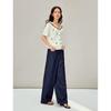 INMAN Women's Vintage Embroidered V-Neck Knit Top