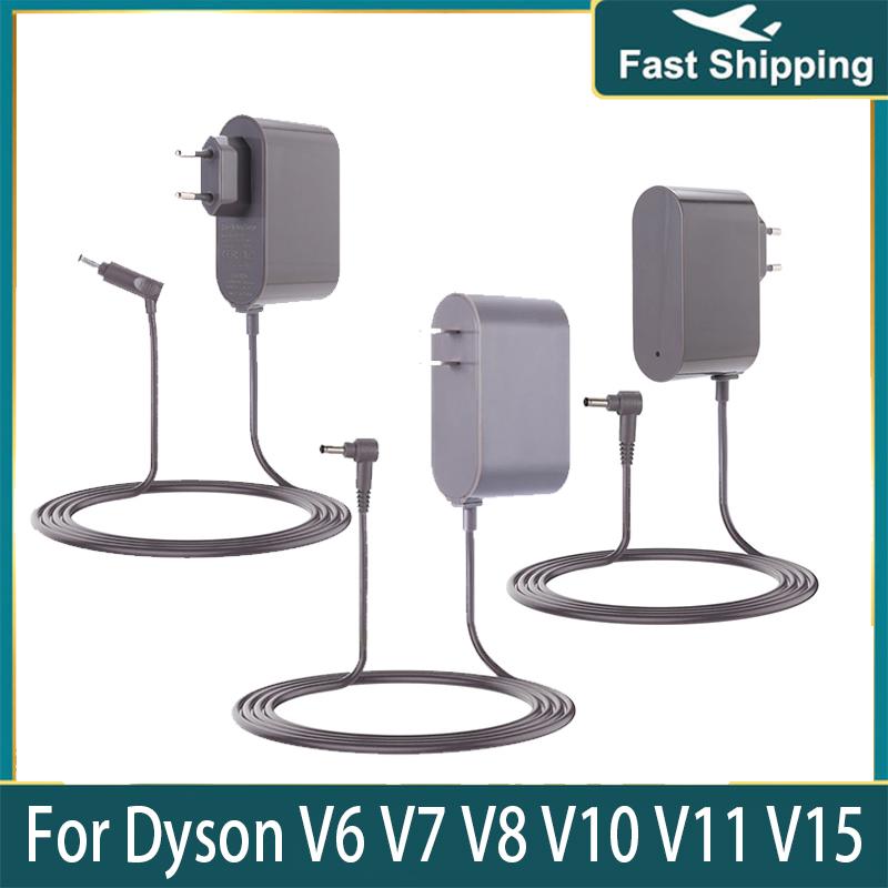 מטען לשואב אבק Dyson V10 V11 V15 SV12 SV15 V6 V7 V8 סדרת DC קו טעינה מתאם מתח לסוללה תקע אמריקאי אירופאי בריטי