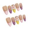10PCS Nude Almond False Nails with French Tip Easy Effortless Application To Nails for Working Dating or Partying