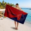 LOSC Lille FC Custom Beach Towel, Personalized Name Text Print, Football Logo Soft Quick‑Dry Towel Holiday Gift