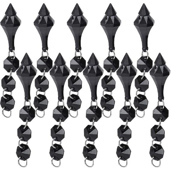 10Pcs Crystal Pendant, Chandelier Crystal Pendant Chandelier Crystal Prisms Beads Tapered Acrylic Material Irregular Beaded Ornament DIY Lamp