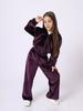 2026 Fall Winter Girls Velour Track Suit 2 Piece Set Casual Hoodie Sweatshirt Kids Warm Athletic Outfit