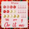 Christmas Ball Tile Decoration Door Garage Christmas Magnet Decoration PVC Strong Soft Magnet Refrigerator Sticker