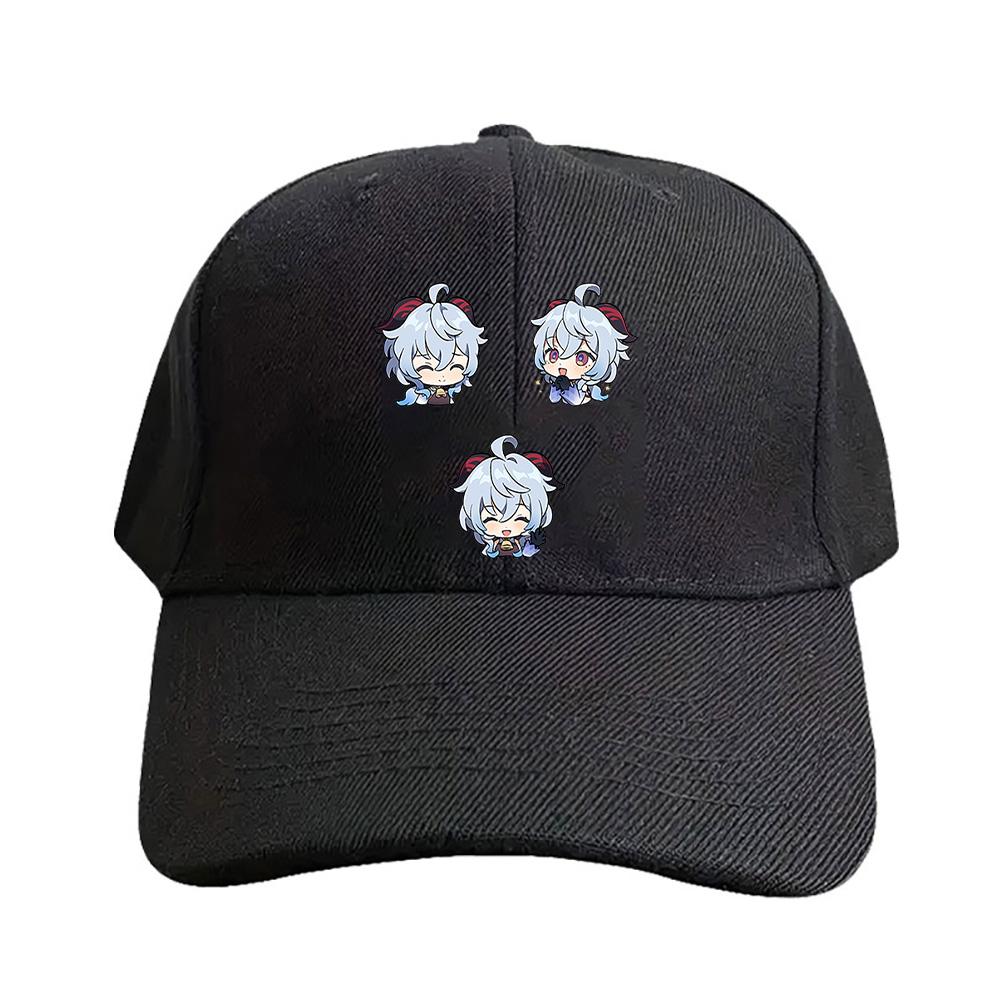 Chibi Ganyu Genshin Impact Cap Summer Woman Man Adult Casual Fashion Casual Adjustable Fishing Hat Sun Hat Baseball Cap