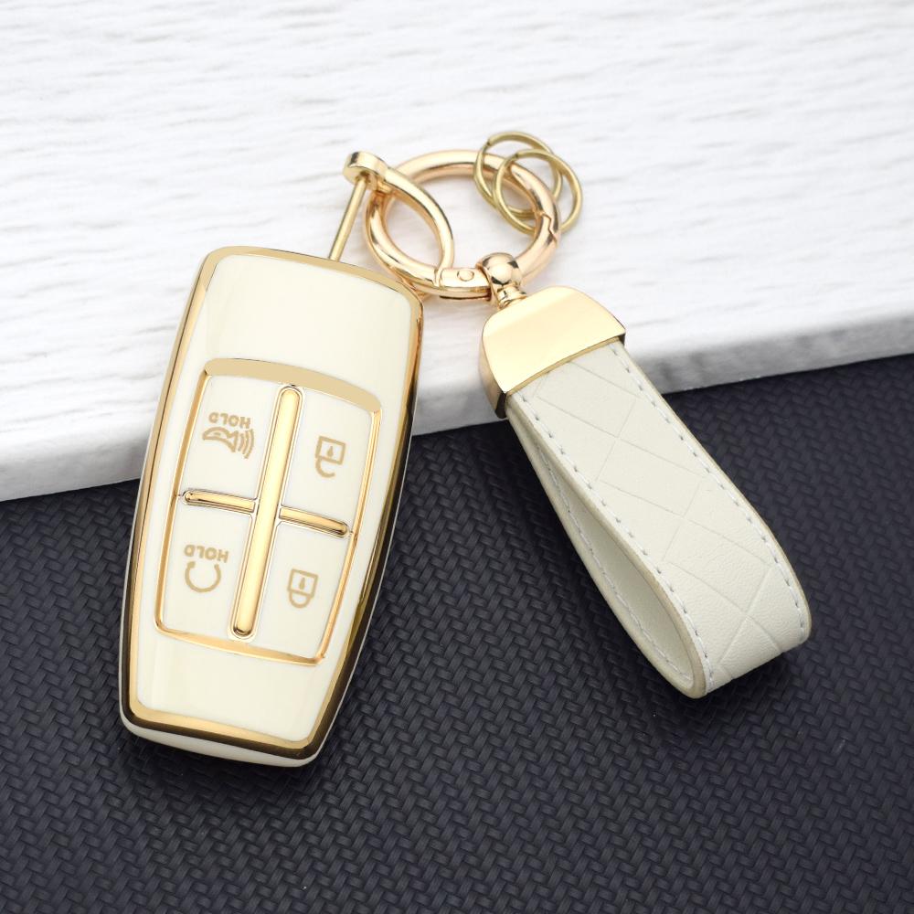 4/8 Buttons Soft TPU Car Key Case Cover for Hyundai Genesis G80 GV70 GV80 GV90 2020-2025 Key Fob Holder Keychain Accessories