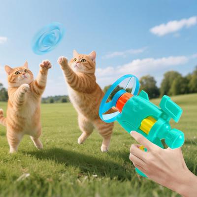 Spinner Volant Couleur Aléatoire Jouet Soucoupe Volante Lanceur pour Animal de Compagnie Jouet Interactif Lumineux pour Animal de Compagnie pour Patio Plage Jardin Extérieur Pelouse