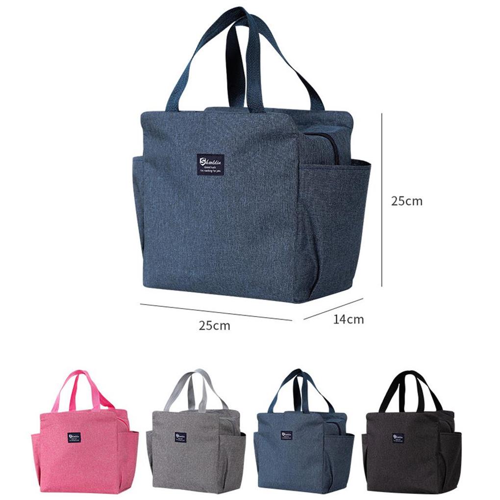 Isolierte Lunchtasche Wasserabweisend Weit zu Öffnen Thermisch Picknick Handtasche Rosa