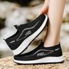 Summer New Men's Shoes Breathable Fly-woven Casual Shoes No Shoelaces One Pedal Platform Sneakers Light Running