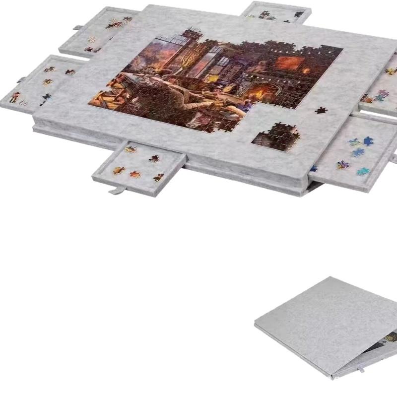 Puzzle Sorting Board, Foldable With Stand Lid, Children's Puzzle Sorting Felt Board, Holds Up to 1000 Pieces Decorative Portable