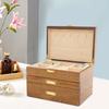 Wooden Jewelry Box Drawer, 3 Layers Large Jewelry Box Organizer for Women for Ring Necklace Earring Bracelet Organizer Display