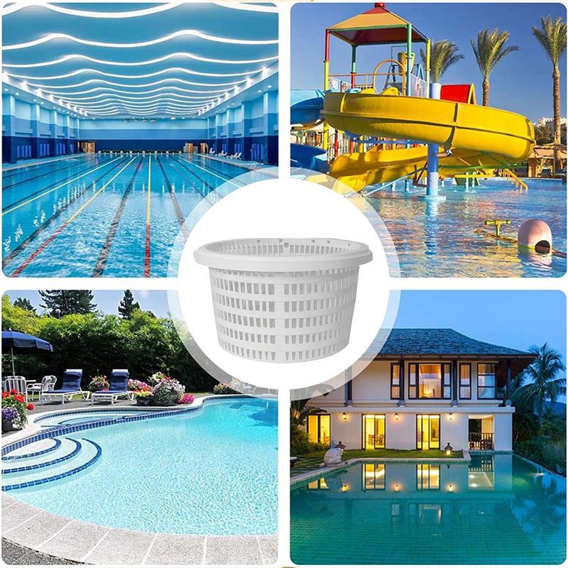 Pool Basket Filter Filter Basket Replacement Portable Pool & Spa Replacement Parts Skimmers With Handle For Removing Leaves