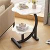Modern Bedside Sofa Side Table with Storage Rack for Living Room or Bedroom