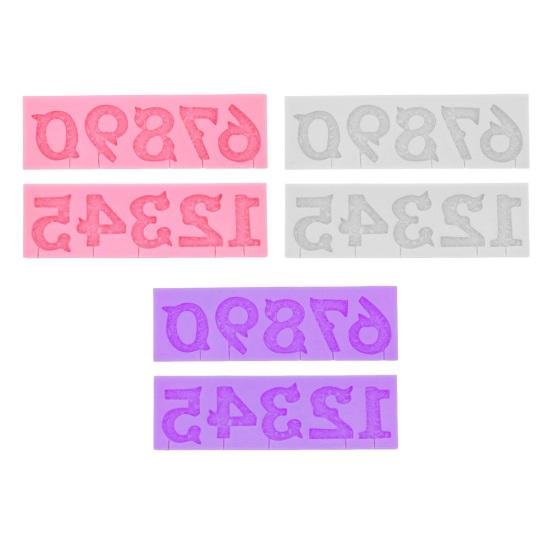 

Набор цифровых силиконовых форм для цифр, пищевой диапазон температур, легко извлекаемый гладкий внутренний слой, набор для самостоятельного изготовления шоколадных конфет и пудинга Sets