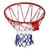 Basketball Hoop, Indoor and Outdoor, 46 cm Rim and Net, Wall Mountable, Red, Blue and White